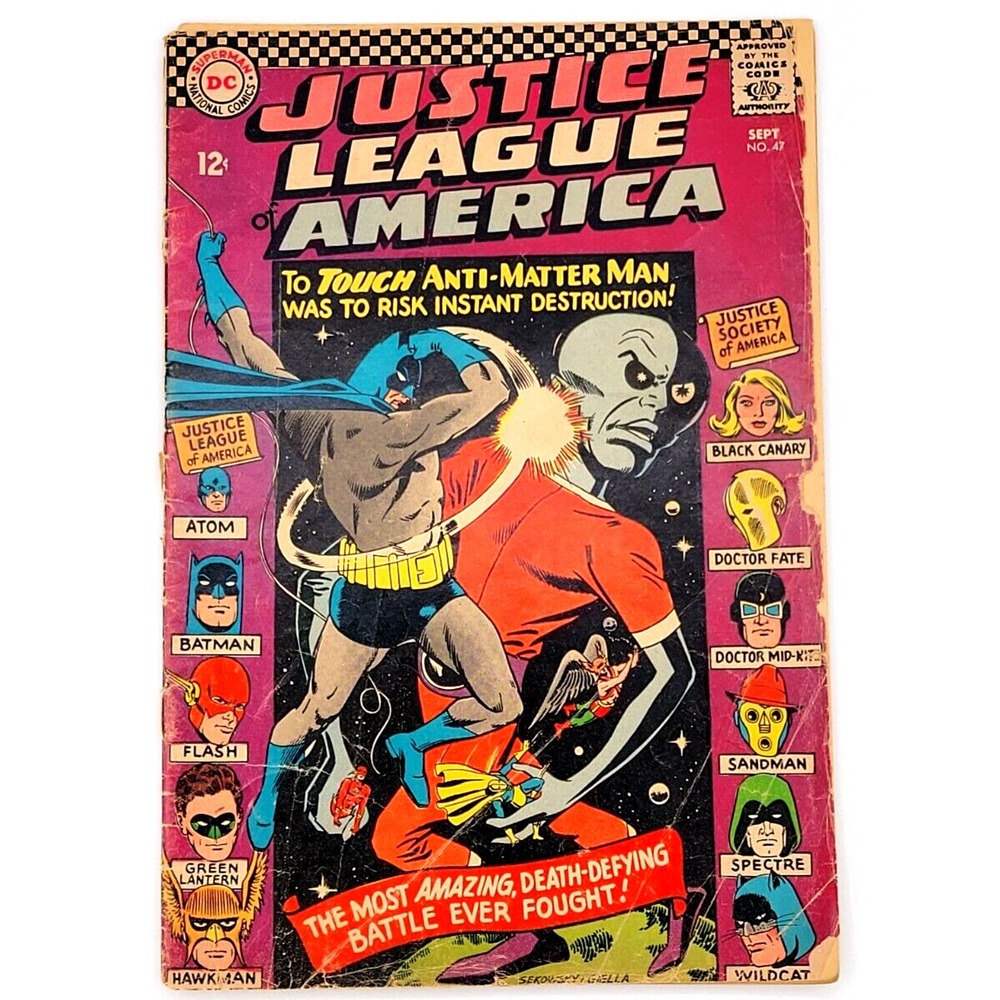 JUSTICE LEAGUE OF AMERICA #47 (1966) / VG- / BATMAN ATOM BLACK CANARY FLASH